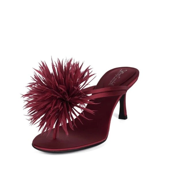 Jeffrey Campbell FIREWORK RED SATIN HEEL Shoes | Shop now at Main & Taylor Shoes!