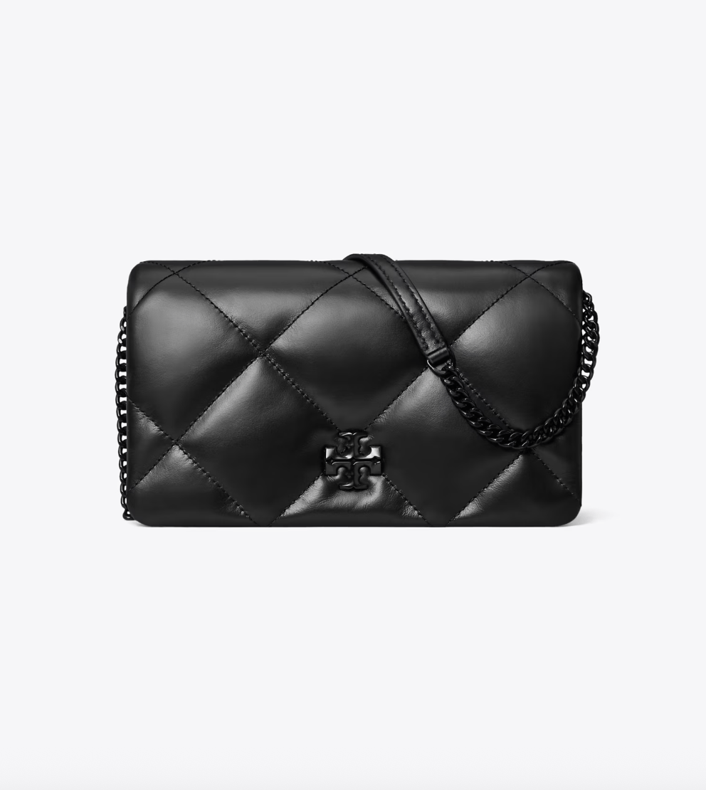 TORY BURCH HANDBAGS KIRA DIAMOND QUILT CROSSBODY BLACK HANDBAGS | Shop now at Main &amp; Taylor Shoes!