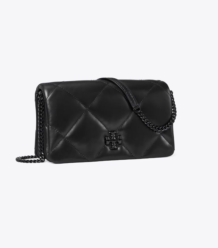 TORY BURCH HANDBAGS KIRA DIAMOND QUILT CROSSBODY BLACK HANDBAGS | Shop now at Main &amp; Taylor Shoes!