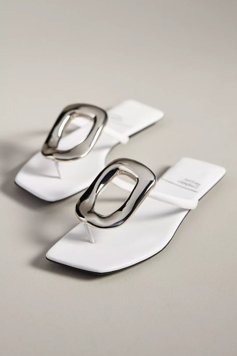 Jeffrey Campbell LINQUES WHITE/SILVER Shoes | Shop now at Main & Taylor Shoes!
