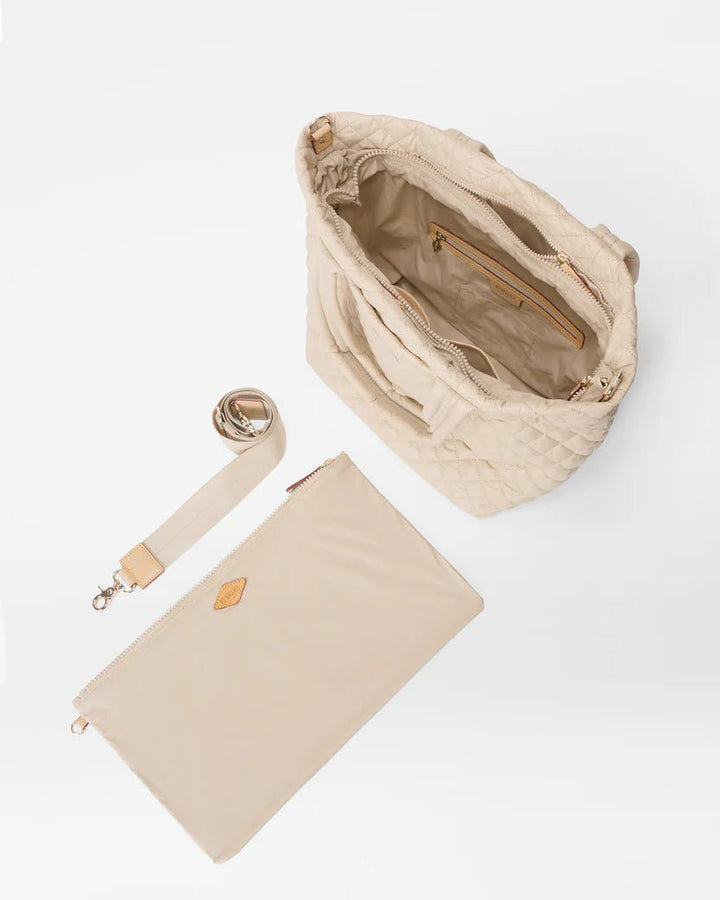 MZ Wallace METRO MEDIUM TOTE DELUXE BUFF HANDBAGS | Shop now at Main &amp; Taylor Shoes!
