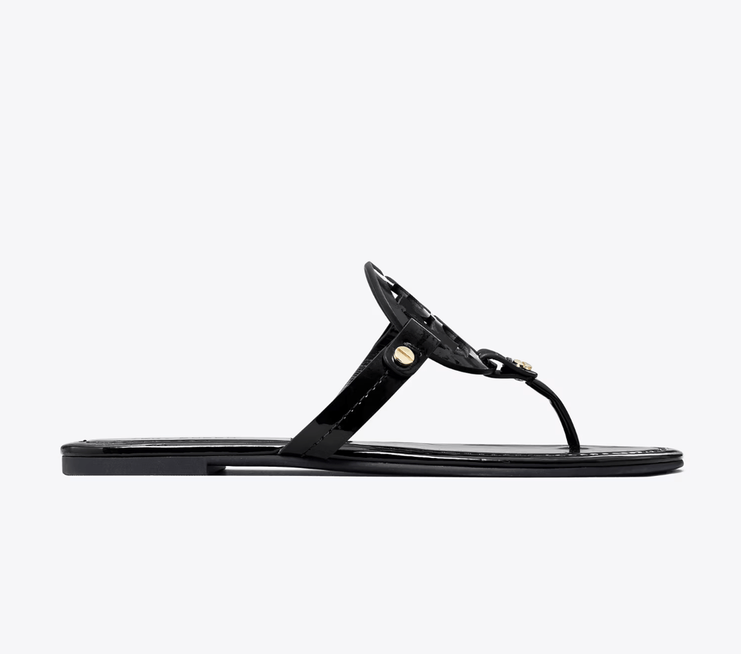 TORY BURCH MILLER CLASSIC BLACK PATENT Shoes | Shop now at Main &amp; Taylor Shoes!