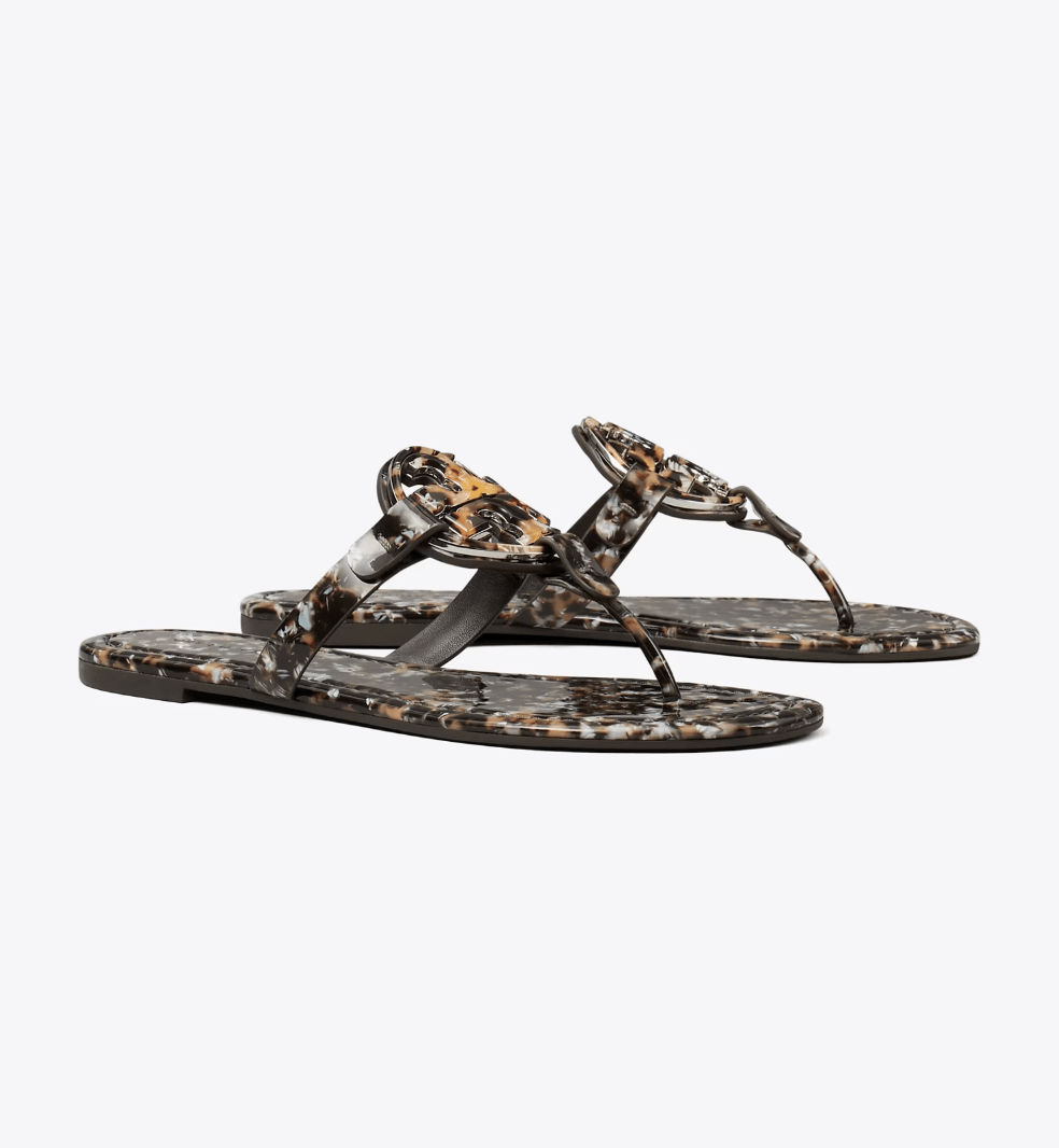 TORY BURCH MILLER CLASSIC PRINTED PATENT CARAMEL Shoes | Shop now at Main & Taylor Shoes!