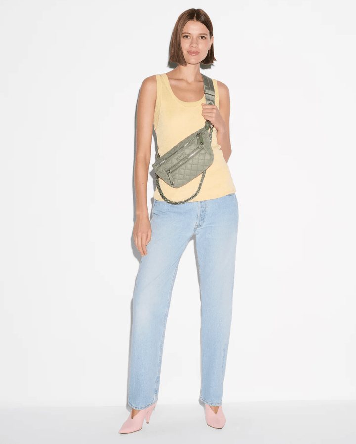 MZ Wallace CROSBY SLING SMALL AGAVE Handbags | Shop now at Main &amp; Taylor Shoes!