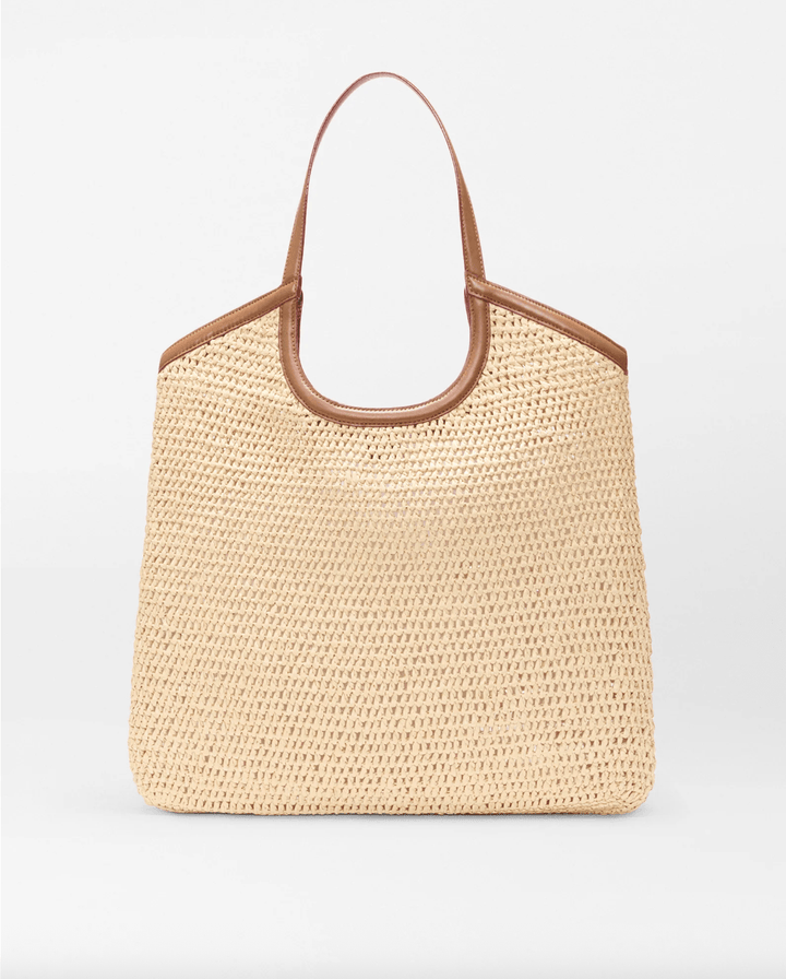MZ Wallace GEORGICA CROCHET LARGE TOTE CAMEL HANDBAGS | Shop now at Main &amp; Taylor Shoes!
