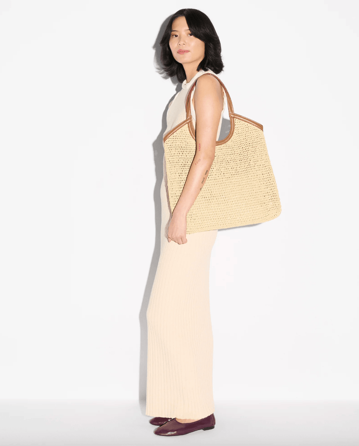 MZ Wallace GEORGICA CROCHET LARGE TOTE CAMEL HANDBAGS | Shop now at Main &amp; Taylor Shoes!