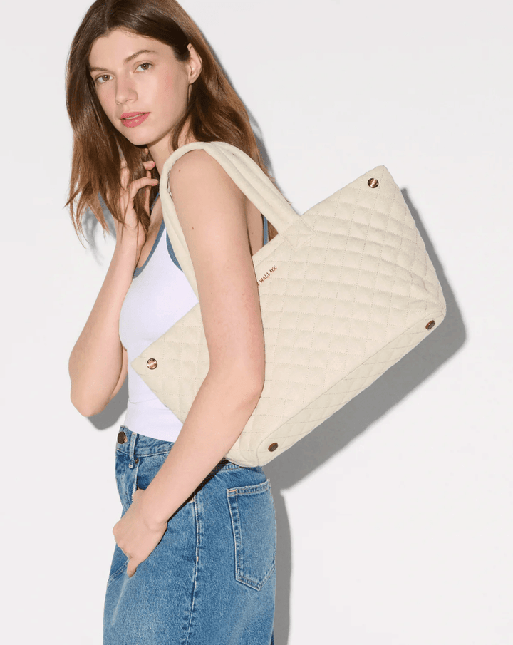 MZ Wallace METRO CITY MEDIUM TOTE SANDY LINEN Handbags | Shop now at Main &amp; Taylor Shoes!