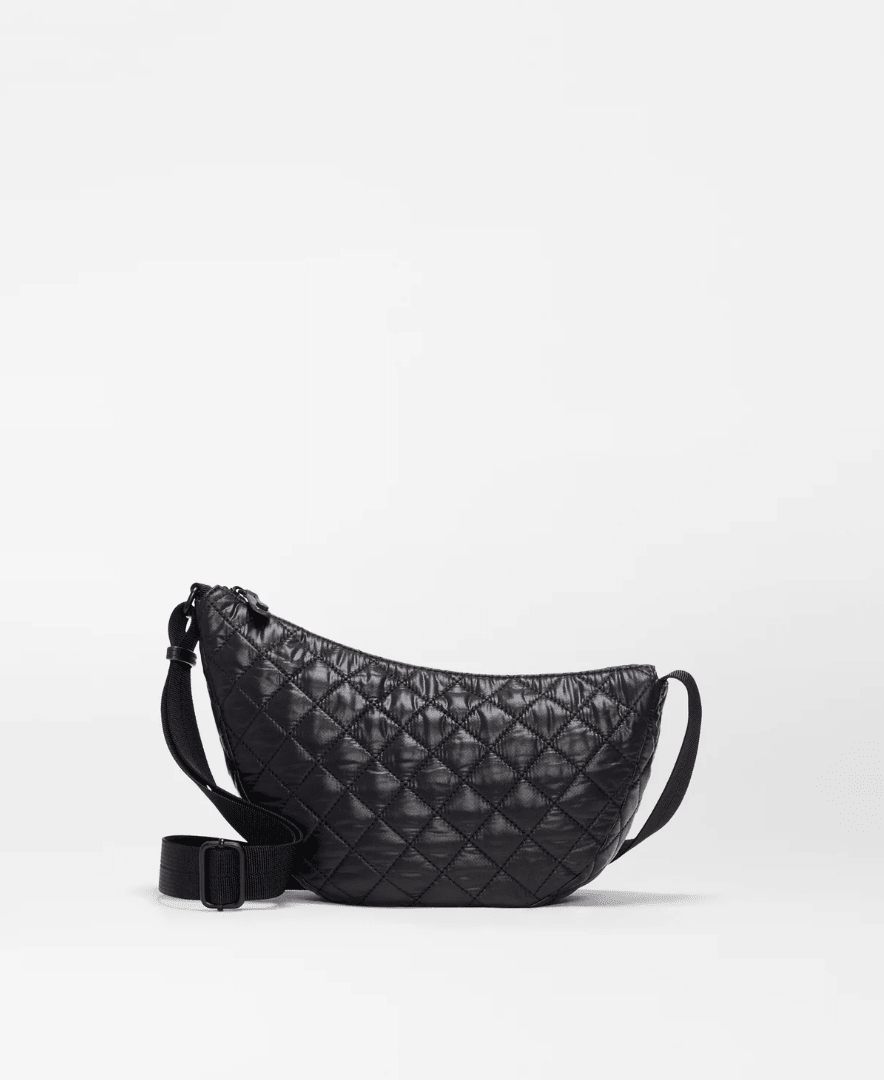 MZ Wallace METRO SMILE SMALL BLACK CROSSBODY Handbags | Shop now at Main & Taylor Shoes!