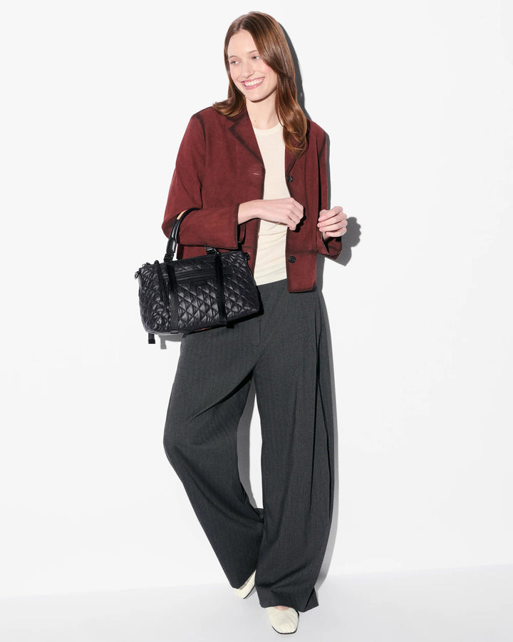 MZ Wallace PARK SATCHEL SMALL BLACK HANDBAGS | Shop now at Main &amp; Taylor Shoes!
