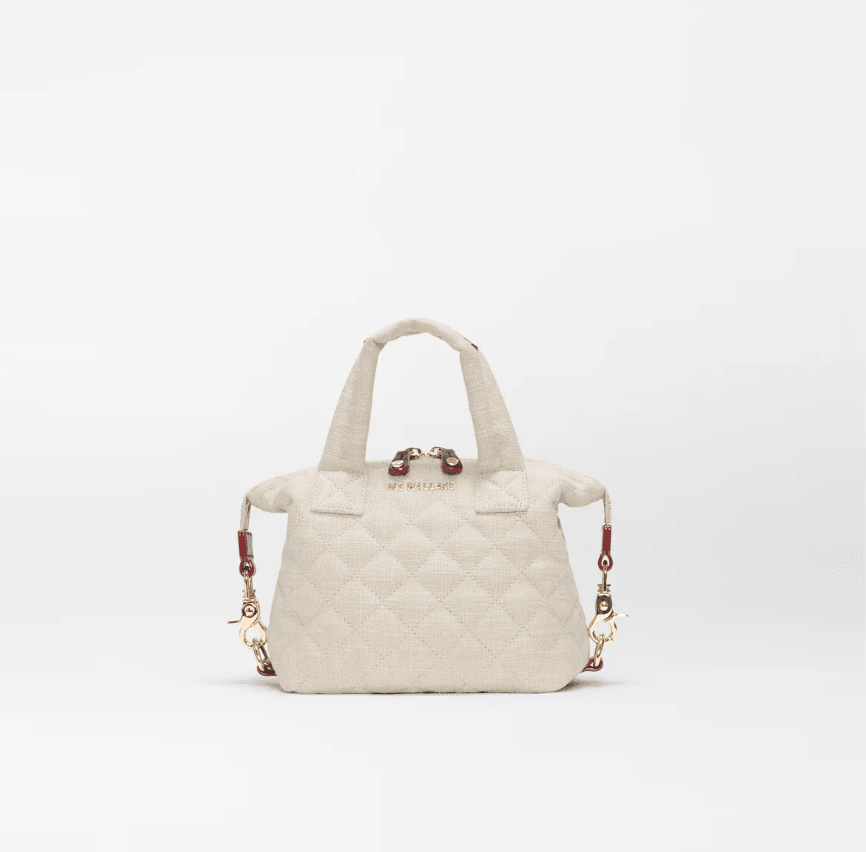 MZ Wallace SUTTON MICRO TOTE SANDY LINEN Handbags | Shop now at Main & Taylor Shoes!