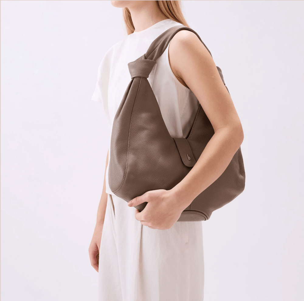 BEHNO NELLI HOBO LARGE TAUPE HANDBAGS | Shop now at Main & Taylor Shoes!