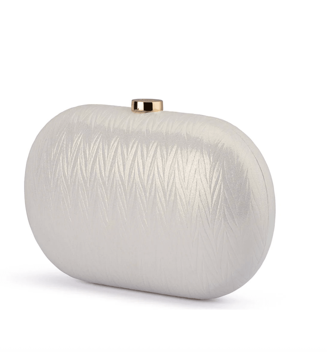 Olga Berg IZZA OVAL PEARL CLUTCH Handbags | Shop now at Main & Taylor Shoes!