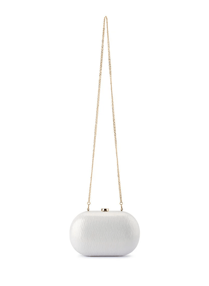 Olga Berg IZZA OVAL PEARL CLUTCH Handbags | Shop now at Main &amp; Taylor Shoes!