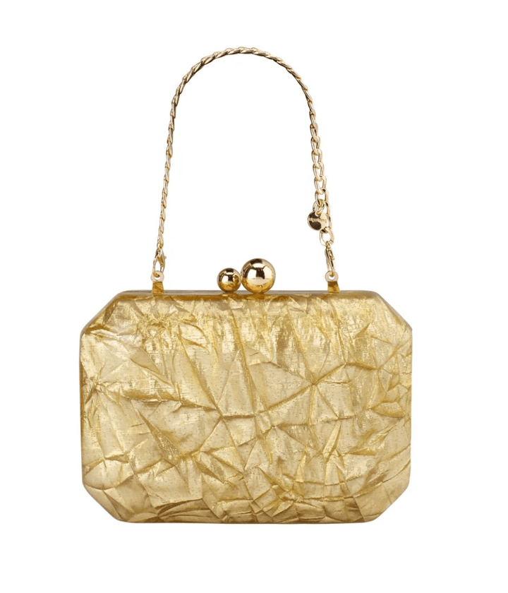 Olga Berg MATEO GOLD CLUTCH Handbags | Shop now at Main &amp; Taylor Shoes!