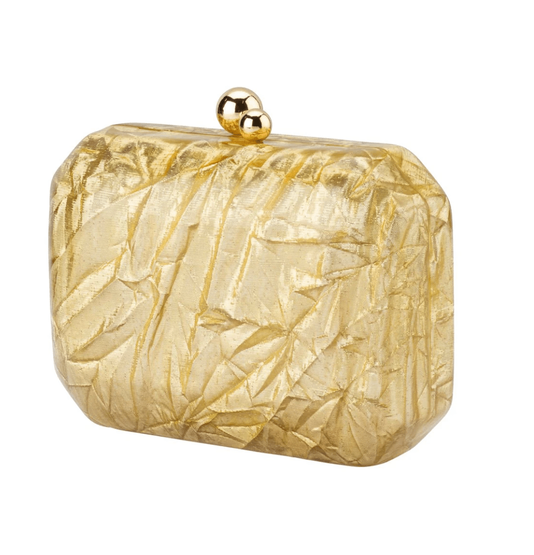Olga Berg MATEO GOLD CLUTCH Handbags | Shop now at Main & Taylor Shoes!