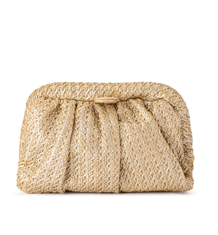 Olga Berg STEVIE PLEATED WOVEN BAG HANDBAGS | Shop now at Main &amp; Taylor Shoes!