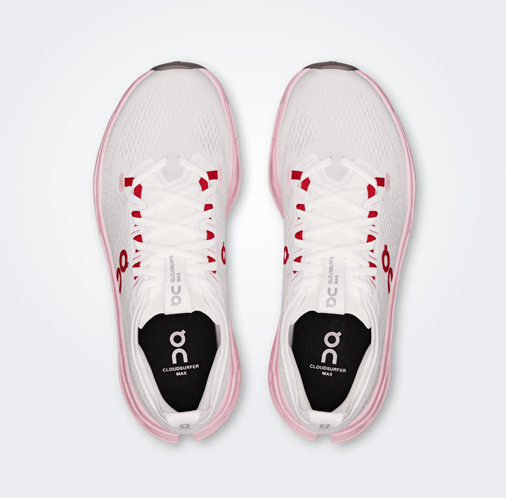 On Running CLOUDSURFER MAX WOMEN IVORY/PEONY SNEAKER Shoes | Shop now at Main &amp; Taylor Shoes!