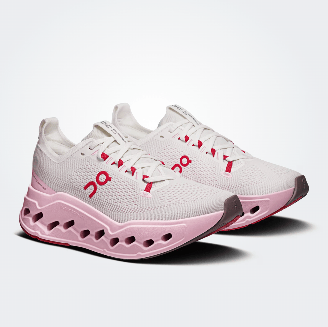 On Running CLOUDSURFER MAX WOMEN IVORY/PEONY SNEAKER Shoes | Shop now at Main & Taylor Shoes!