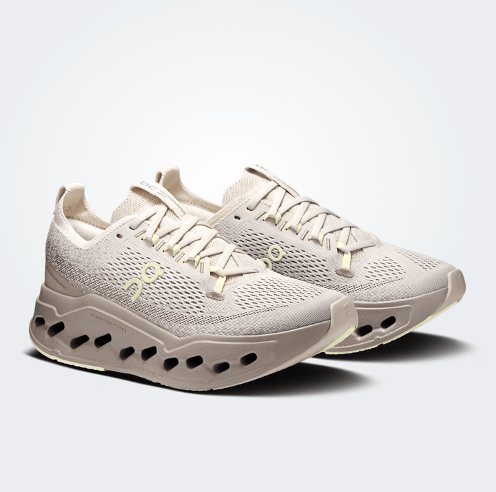 On Running CLOUDSURFER MAX WOMEN PELCAN/LIMELIGHT SNEAKER Shoes | Shop now at Main &amp; Taylor Shoes!