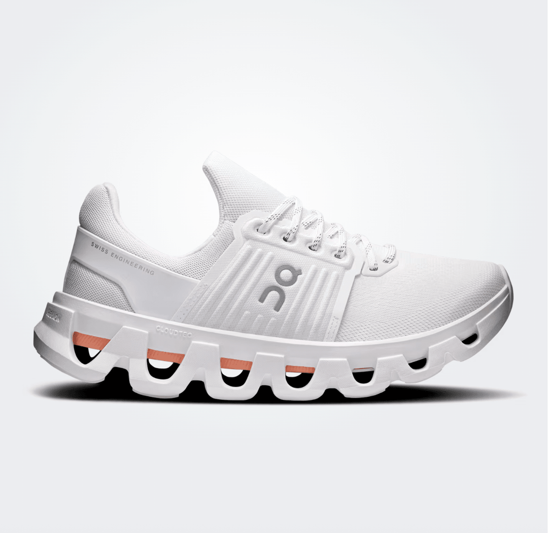 On Running CLOUDSWIFT 4 AD WOMEN WHITE/SUNSTONE SNEAKER Shoes | Shop now at Main &amp; Taylor Shoes!