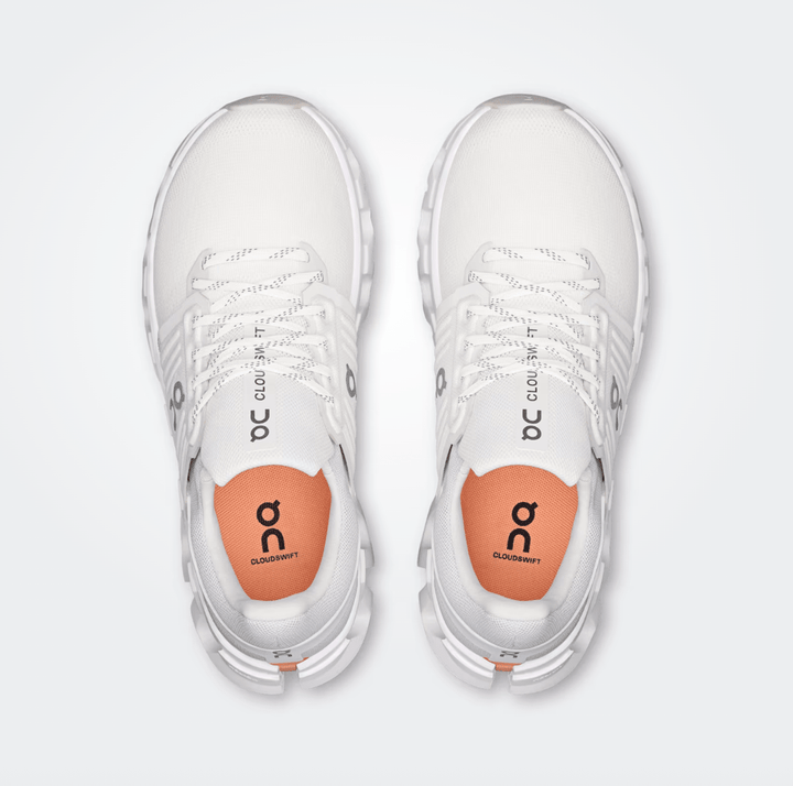 On Running CLOUDSWIFT 4 AD WOMEN WHITE/SUNSTONE SNEAKER Shoes | Shop now at Main &amp; Taylor Shoes!
