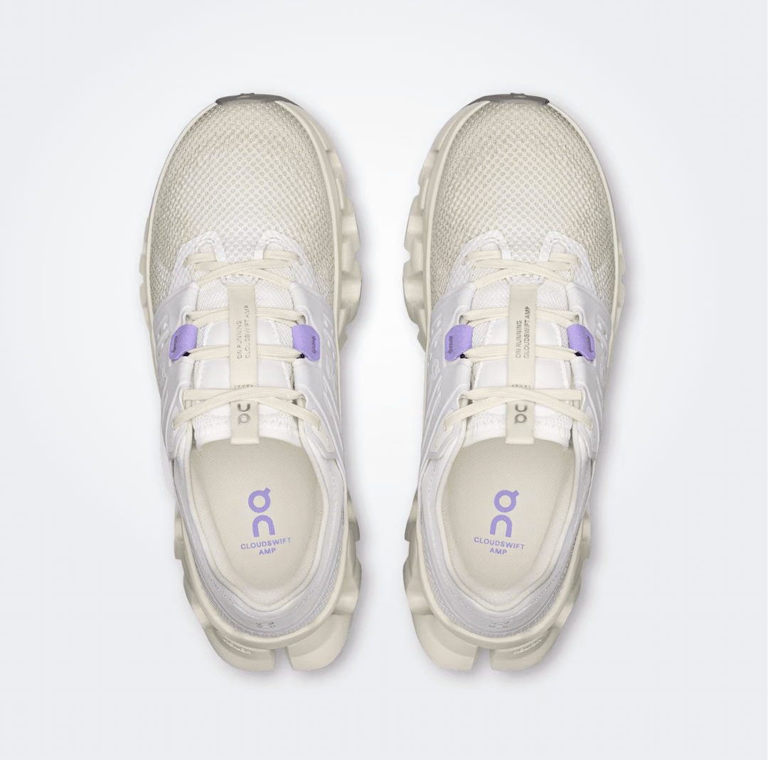 On Running CLOUDSWIFT AMP WOMEN IVORY/GHOST SNEAKER Shoes | Shop now at Main &amp; Taylor Shoes!