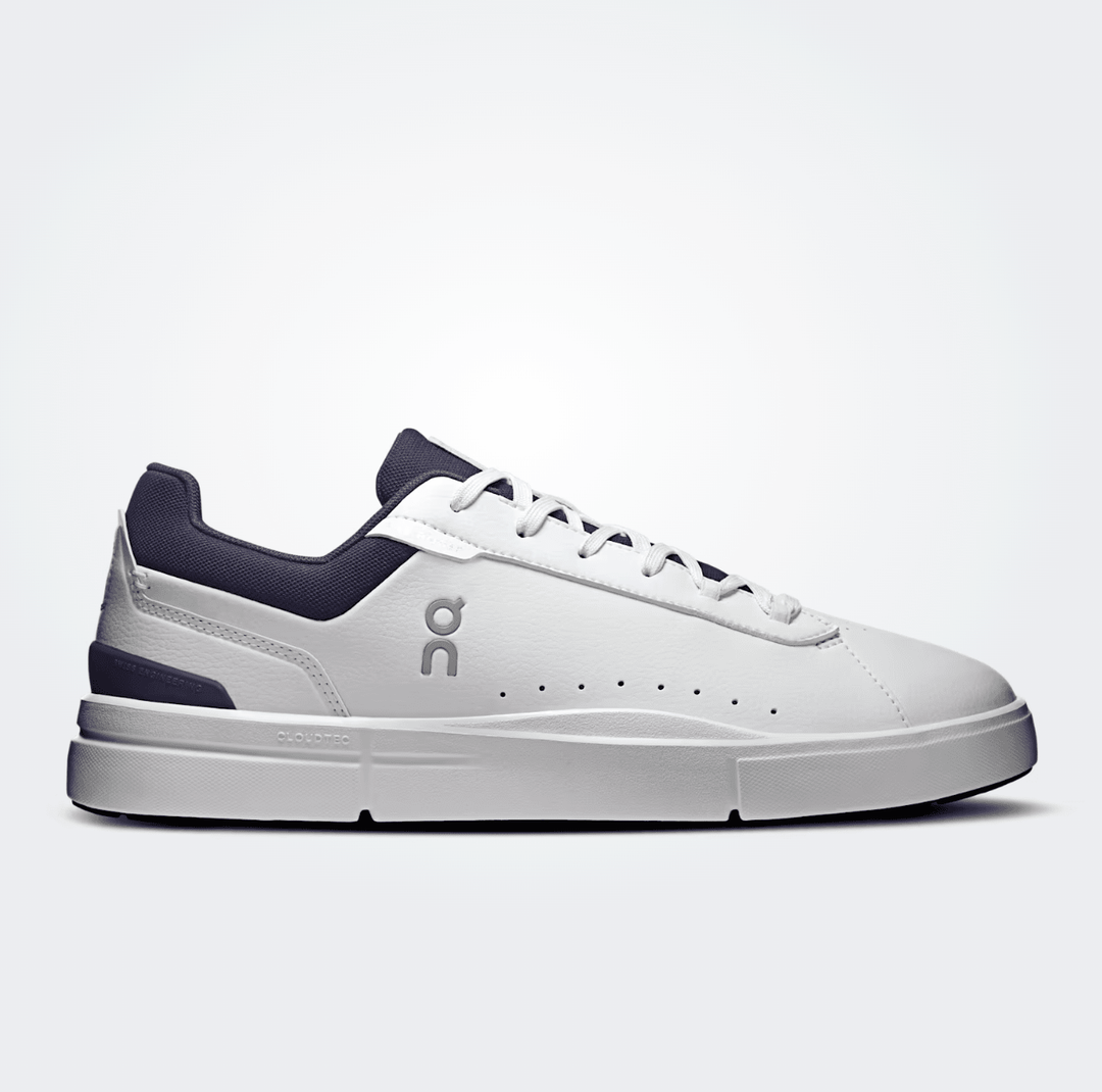 On Running ROGER ADVANTAGE MEN WHITE/MIDNIGHT SNEAKER Shoes | Shop now at Main &amp; Taylor Shoes!