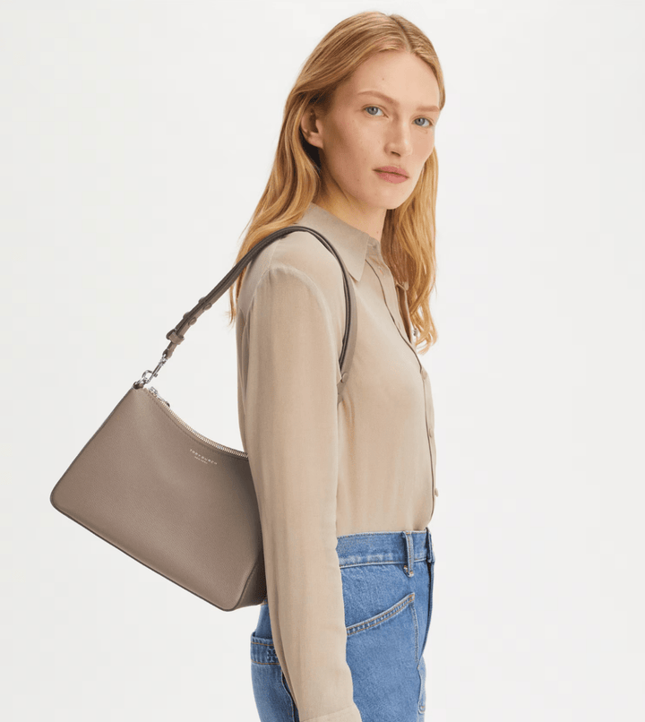 TORY BURCH HANDBAGS PERRY SHOULDER BAG WILD MUSHROOM HANDBAGS | Shop now at Main &amp; Taylor Shoes!