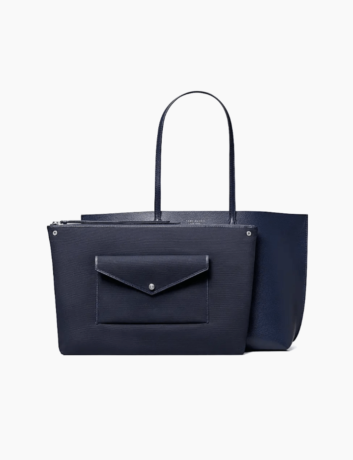 TORY BURCH HANDBAGS PERRY TOTE DARK SKY HANDBAGS | Shop now at Main &amp; Taylor Shoes!