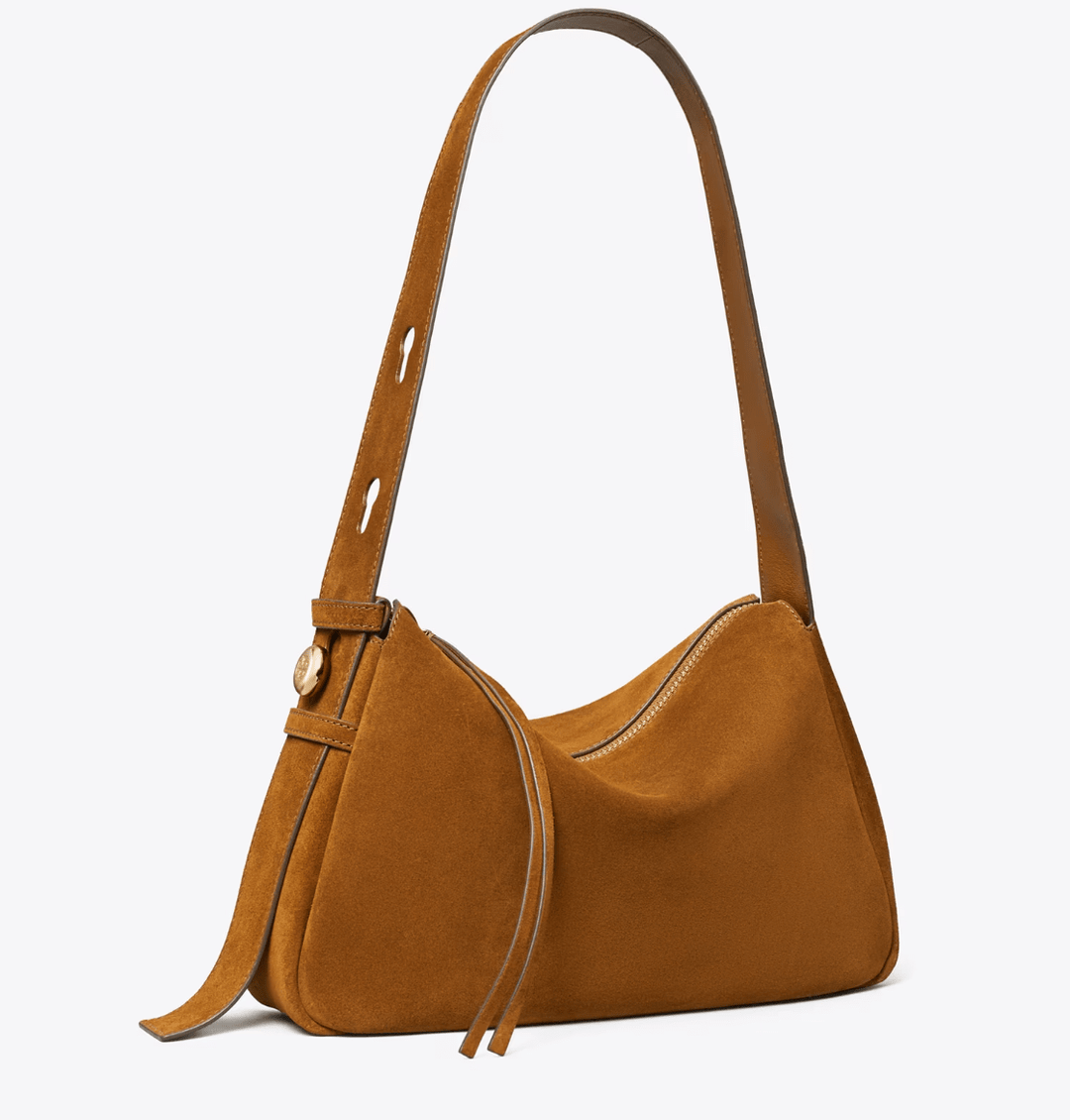 TORY BURCH HANDBAGS ROMY SHOULDER BAG PARK BENCH SUEDE HANDBAGS | Shop now at Main &amp; Taylor Shoes!