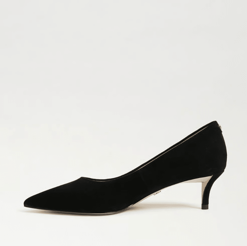 Sam Edelman SUMMER BLACK SUEDE HEEL Shoes | Shop now at Main &amp; Taylor Shoes!