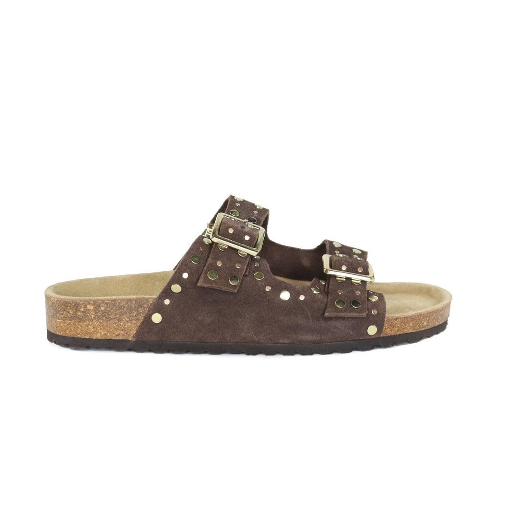 Silent D BON CHOCOLATE SUEDE SANDALS Shoes | Shop now at Main & Taylor Shoes!