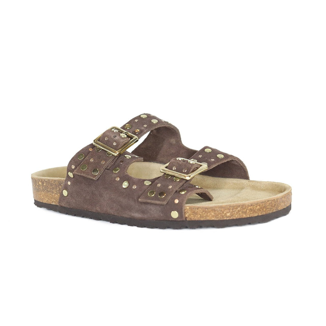 Silent D BON CHOCOLATE SUEDE SANDALS Shoes | Shop now at Main & Taylor Shoes!