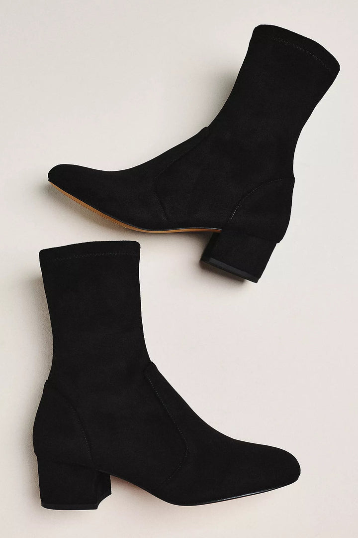 SILENT D GOLDIE BLACK SUEDE BOOT SHOES | Shop now at Main &amp; Taylor Shoes!