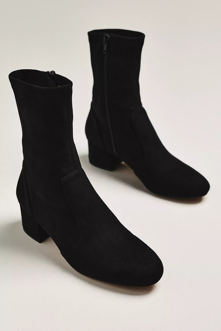 SILENT D GOLDIE BLACK SUEDE BOOT SHOES | Shop now at Main &amp; Taylor Shoes!