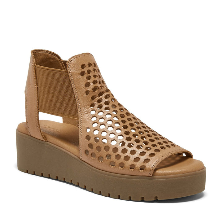 Silent D ODEYA DARK TAN WEDGE Shoes | Shop now at Main &amp; Taylor Shoes!