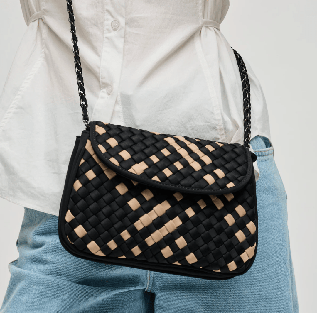 Sol and Seline ASTRA BLACK/NUDE Handbags | Shop now at Main & Taylor Shoes!