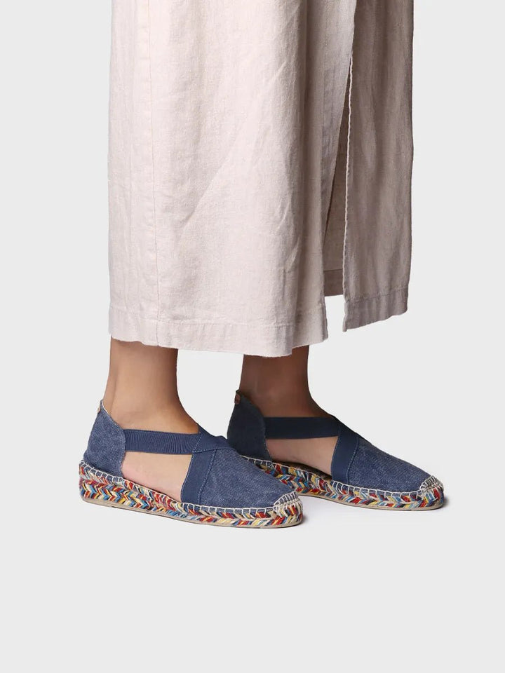 Toni Pons ELBA NAVY DENIM ESPADRILLE Shoes | Shop now at Main &amp; Taylor Shoes!