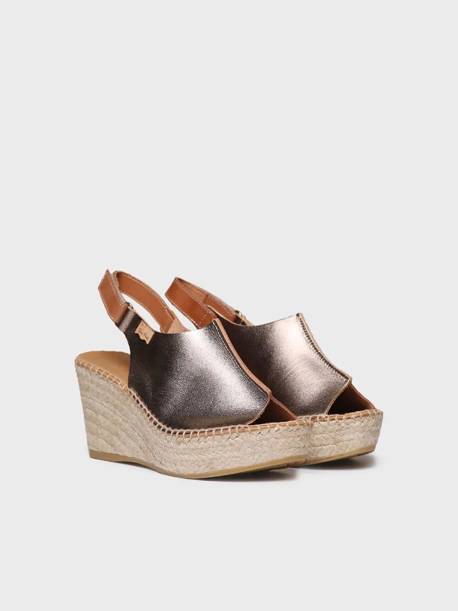 TONI PONS LUGANO BRONZE WEDGE SHOES | Shop now at Main & Taylor Shoes!