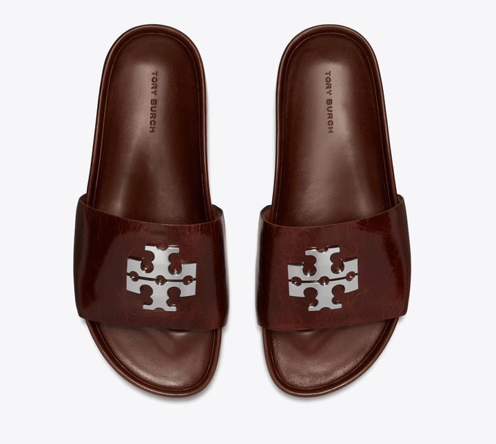 Tory Burch Charlie Sport Slide Papaya Seed Shoes | Shop now at Main &amp; Taylor Shoes!