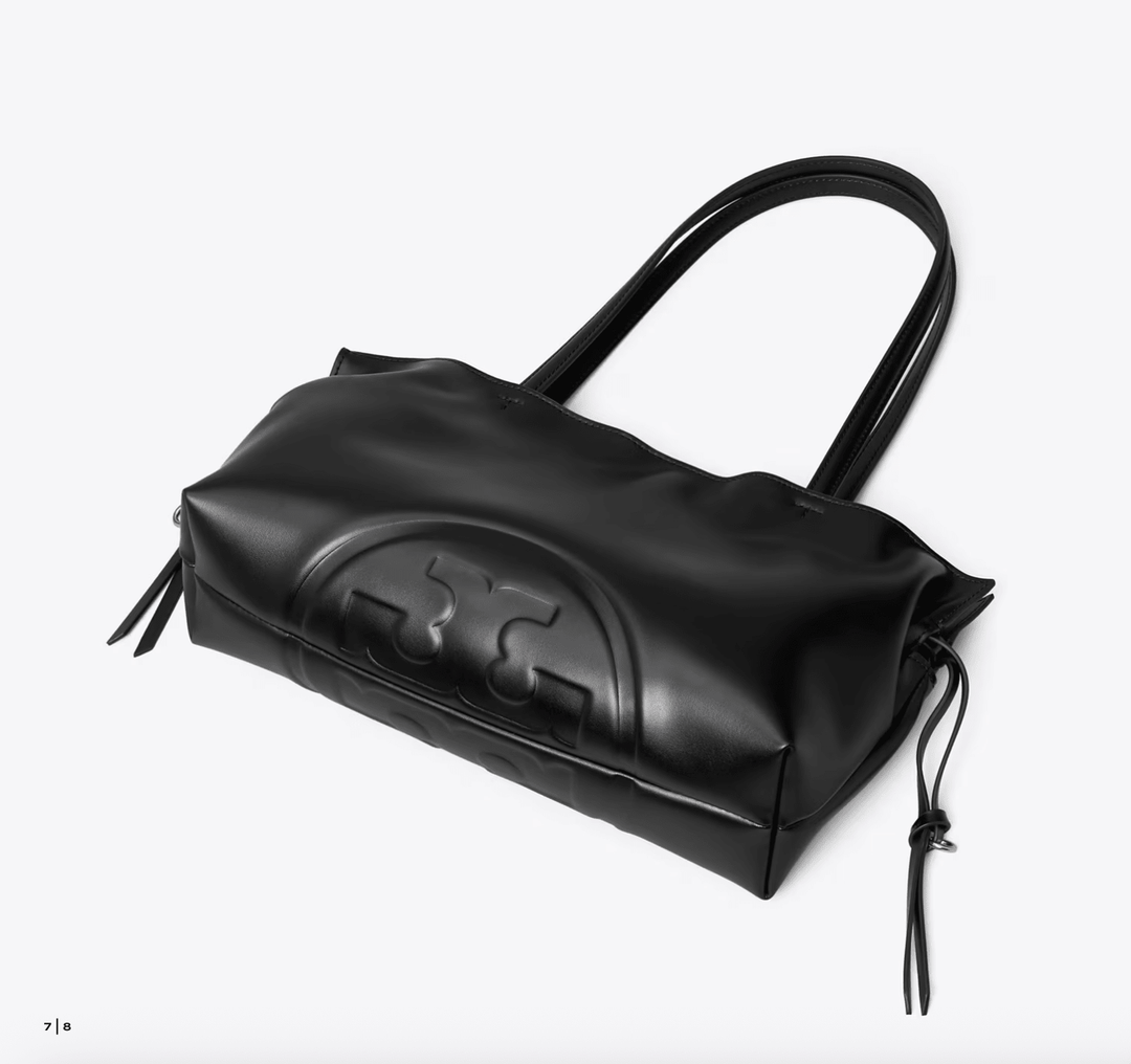 Tory Burch Handbag ELLA RECYCLED DRAWSTRING TOTE SMALL BLACK Handbags | Shop now at Main &amp; Taylor Shoes!