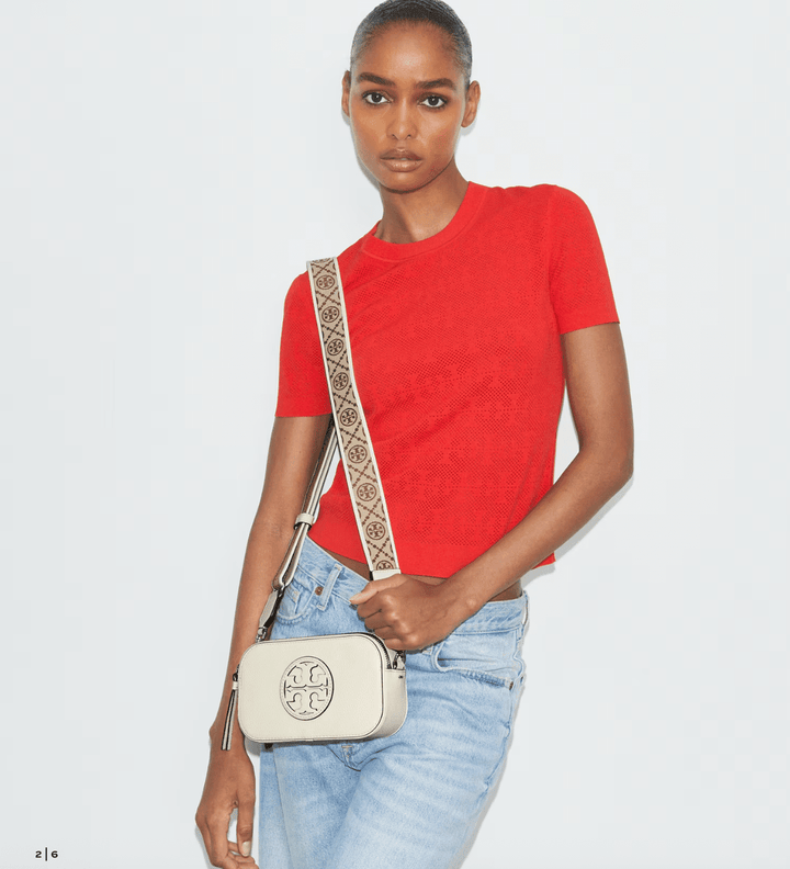 TORY BURCH HANDBAGS MILLER MINI CROSSBODY NEW IVORY HANDBAGS | Shop now at Main &amp; Taylor Shoes!