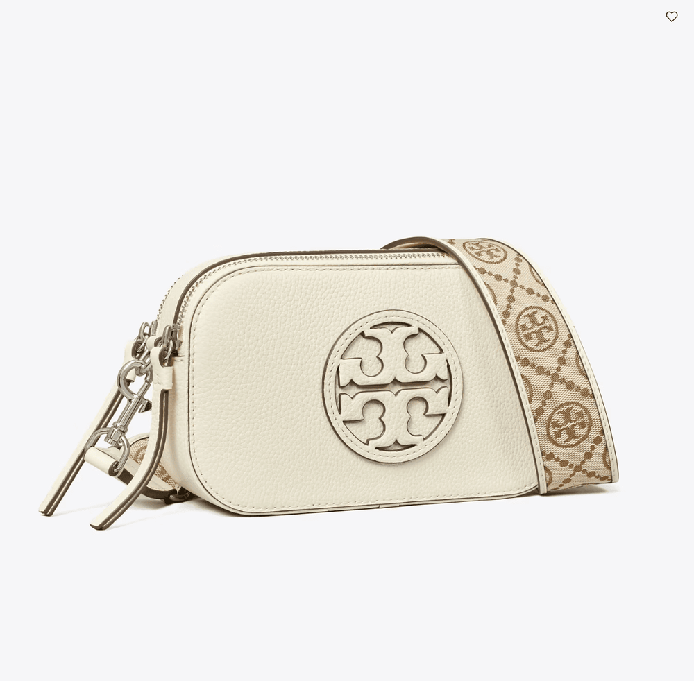 TORY BURCH HANDBAGS MILLER MINI CROSSBODY NEW IVORY HANDBAGS | Shop now at Main & Taylor Shoes!