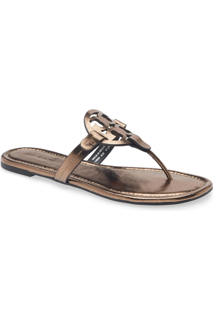 Tory Burch MILLER CLASSIC COPPER FREEZE SANDAL Shoes | Shop now at Main &amp; Taylor Shoes!