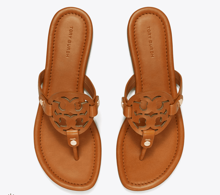 Tory Burch MILLER CLASSIC SANDAL VINTAGE VACHETTA Shoes | Shop now at Main &amp; Taylor Shoes!