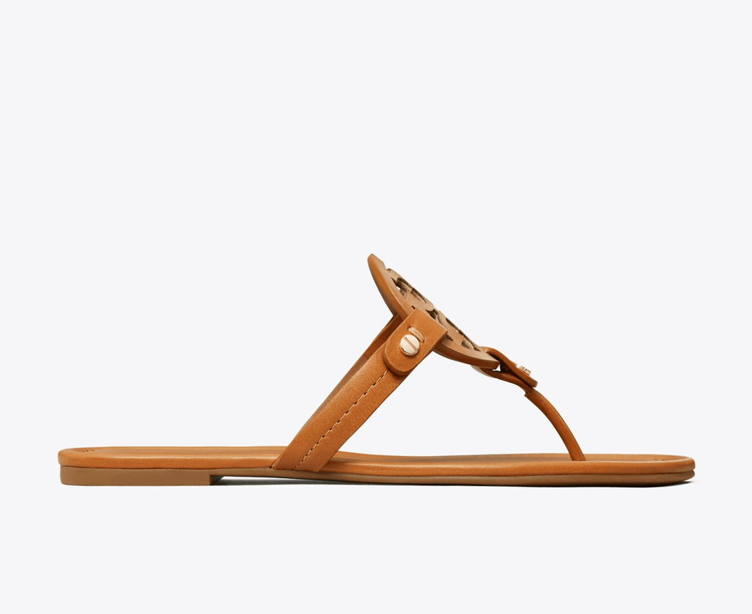 Tory Burch MILLER CLASSIC SANDAL VINTAGE VACHETTA Shoes | Shop now at Main &amp; Taylor Shoes!