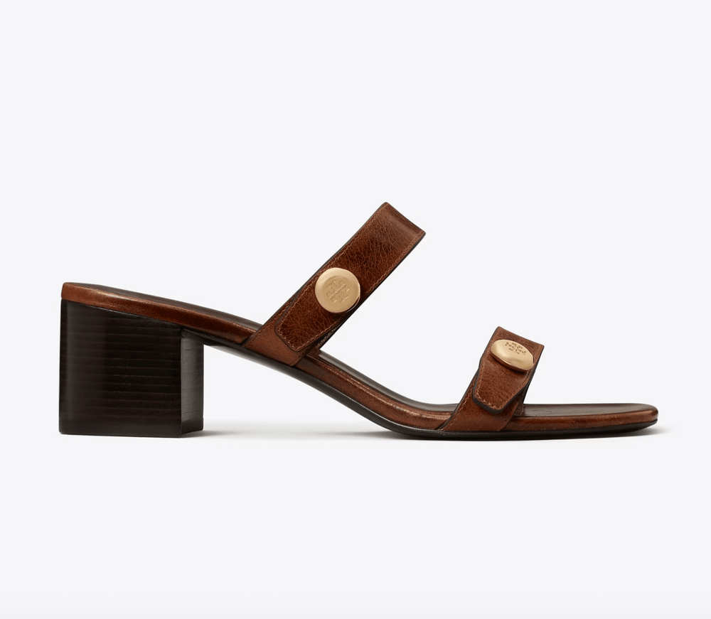 Tory Burch ROMY CITY SANDALS MILK CHOCOLATE Shoes | Shop now at Main & Taylor Shoes!
