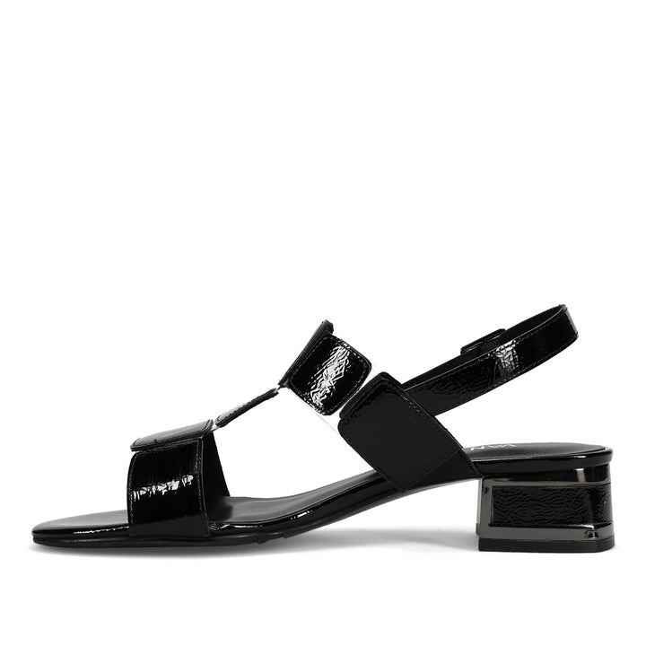 VANELI HATTY BLACK PATENT SANDAL SHOES | Shop now at Main &amp; Taylor Shoes!