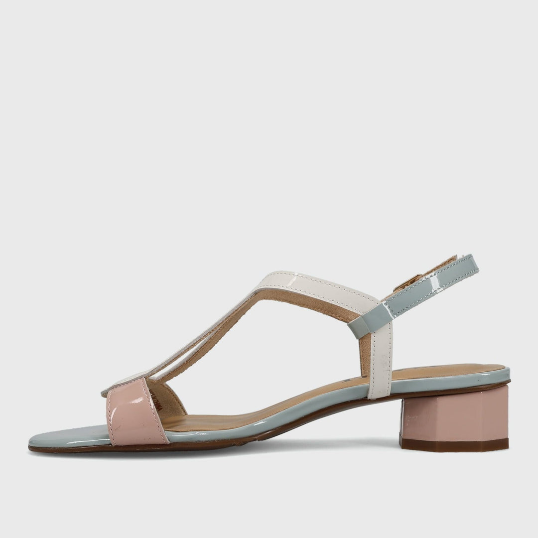 VANELI HOLLIS PINK PATENT COMBO SANDAL SHOES | Shop now at Main &amp; Taylor Shoes!