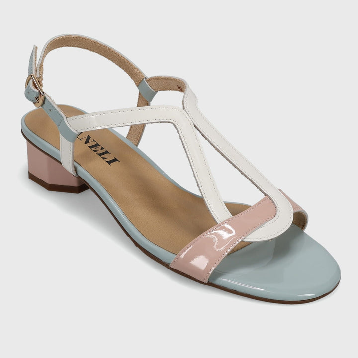 VANELI HOLLIS PINK PATENT COMBO SANDAL SHOES | Shop now at Main &amp; Taylor Shoes!